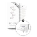 ohora Bundle Set (N Clean White Starter Kit) - White Solid Gel Nail Strips with UV/LED Lamp and Mini Remover, Salon-Quality, Long Lasting, Easy to Apply, Remove, Prep Pads, Nail File, Wooden Stick