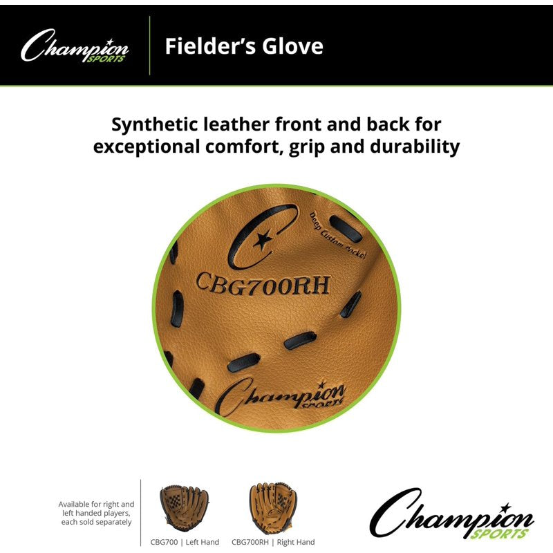 13-Inch Leather & Mesh Baseball Glove for Youth & Adults