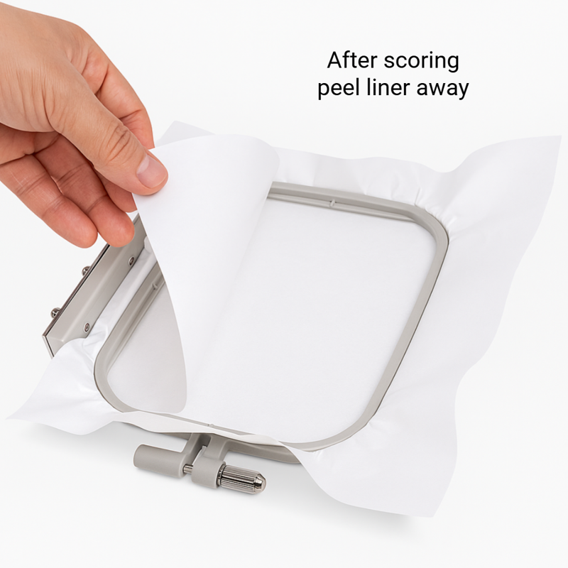 Self Adhesive Tear Away Embroidery Stabilizer Roll 12x10 Yards for Machine Embroidery - Peel & Stick