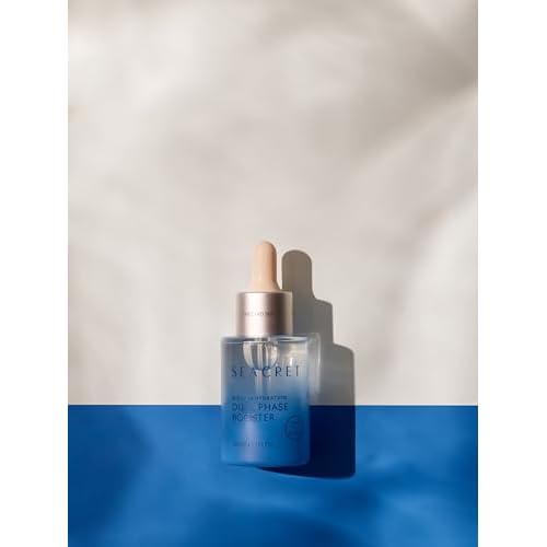 SEACRET Minerals Bio Skin Hydration Dual Phase Booster Facial Serum, Dead Sea Minerals, Jojoba, Argan, and Almond oils Deeply Hydrate, Daily Use, 1 Fl Oz / 30 ml