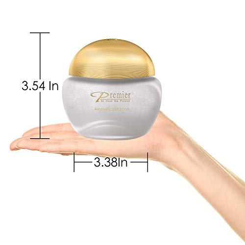 Premier Dead Sea Salt Scrub for Body Hands and Feet, Exfoliating with Jojoba Oil and Vitamin E, Natural Sea Salt Body Scrub for Women and Men, Exfoliator, Moisturizing 10.5 oz