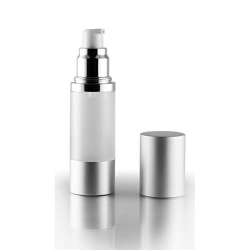 Airless Pump Bottle Refillable Travel Containers 30 ml/1 oz. (Frosted, 4-Pack)