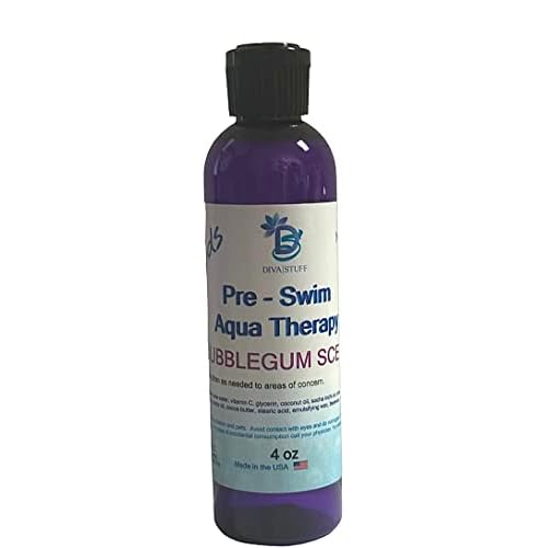 Diva Stuff Kids Pre-Swim Aqua Therapy Chlorine Neutralizing Body Moisturizing Lotion for Swimmers, Protects Skin from Chlorine & Salt Water, 4 oz - Made in the USA, Bubblegum Scent