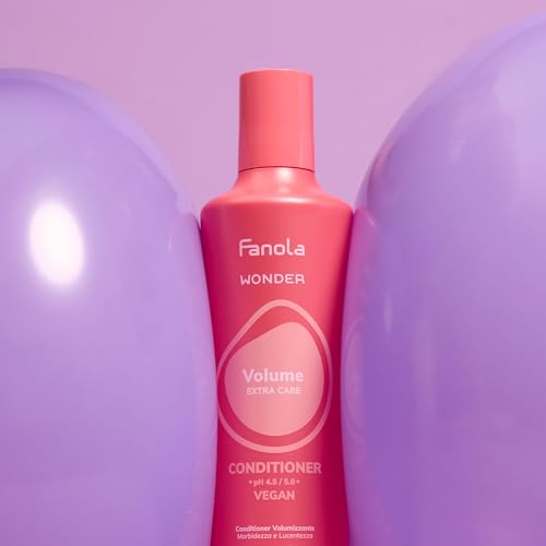 Fanola Wonder Volumizing Conditioner for Fine Thin Hair - Detangling Hair Conditioner for Women & Men - Lightweight Vegan Formula - Brightens & Softens Strands (1000 ml)