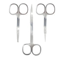 Professional Nose Hair Scissors Set, Stainless Steel Small Shears for Grooming Mustache, Beard Grooming Scissors for Men & Women, Eyebrow Ear Facial Trimmer (3 Pack)