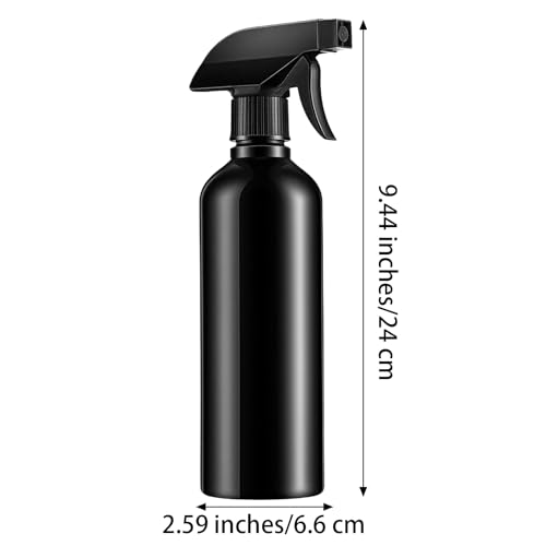 12 Pack Black Empty Fine Mist Sprayers, Plastic Spray Bottle Refillable Container Leak-proof Sprayers for Cleaning Solutions Water Hair Essential Oils Adjustable Head Sprayer
