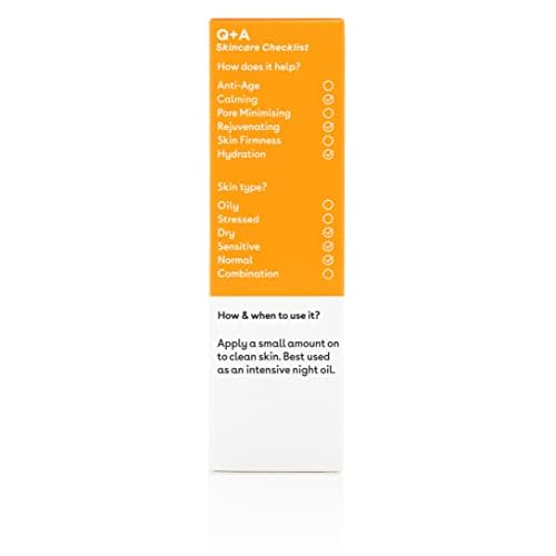 Q+A Super Food Facial Oil (30ml), Natural Vitamin-Rich Face Oil with Jojoba, Vitamin E Oil, Deeply Nourishes and Hydrates Dry, Sensitive, and Normal Skin, Boosts Skin Radiance and Glow