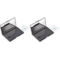 Allwon Empty Magnetic Plastic Eyeshadow Makeup Palette with 15Pcs Adhesive Empty Palette Metal Stickers for Eyeshadow Lipstick Blush Powder (Pack of 2)
