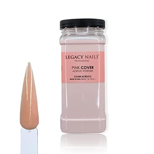 Legacy Nails Professional Cover Acrylic Powder - 1Lb Pink, Ideal for French Nails and Nail Extensions