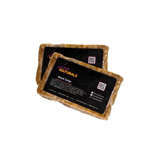 Slay Naturals¡¯ Black Soap 3.5 OZ |Made With Tumeric & Aloe Vera | Handmade Black Soap
