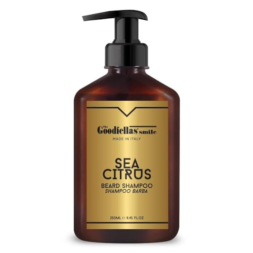 The Goodfellas' smile. Nourishing Beard Shampoo, 250ml/8.5 oz, Made in Italy, Sea Citrus