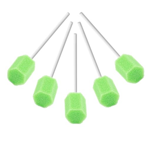 (250 PCS) JIESI Sterile Sponge Mouth Swabs(Green£©