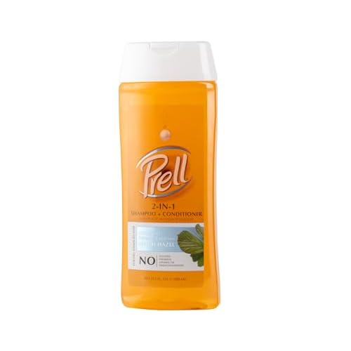 Prell Witch Hazel Color Safe Refreshes & Hydrates 2-in-1 Shampoo + Conditioner for Dry, Damaged Hair, 13.5 fl.oz (Pack of 2)