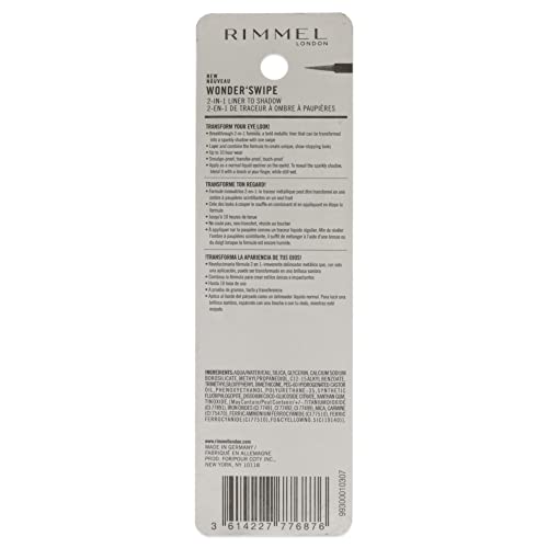 Rimmel London Wonder Swipe 2-in-1 Liner to Shadow - 007 Crave Me Eyeliner Women 0.06 oz (Pack of 2)