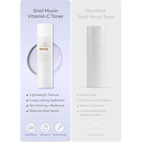 MISSHA Cell Renew Snail Mucin Vitamin C Toner 5.07 Fl oz - Korean Skincare Facial Toner for Glass Skin, 90% Snail Mucin Vita Complex, Deep Hydration, Improves Skin Texture, Paraben Free