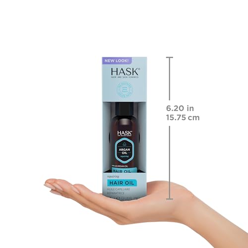 HASK Argan Restoring Set: 2 Argan Shine Hair Oil Vials and 1 Shampoo and Conditioner Set