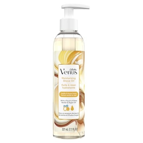Gillette Venus Moisturizing Shave Oil, Vanilla & Honey Scented, 6 oz