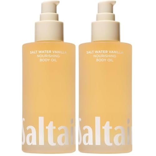 Saltair Body Oil - Luxurious Salt Water Vanilla After Shower and Bath Oil for Women and Men. Botanical, Non-Greasy, Well-Absorbing Moisturizer for Hydrating Dry Skin ? 4oz Pump Bottle (Pack of 2)