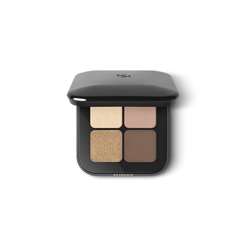 KIKO Milano Bright Quartet Eyeshadow Palette | 4 Baked Eyeshadows For Wet And Dry Use
