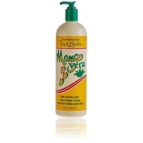 Triple Lanolin Mango Vera Soothing Lotion (20 Oz) ? Tropical Mango Scented Aloe & Lanolin Moisturizer for All Skin Types ? Deeply Hydrating Hand and Body Lotion ? Non-Greasy & Fast-Absorbing