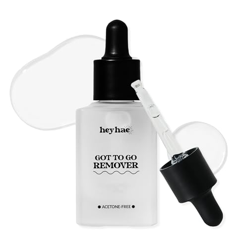 Heyhae Got To Go Remover - Semi-Cured Gel Nail Strip Remover | Non-drying Hypoallergenic Solution | Gentle and Moisturizing Acetone Free Formula