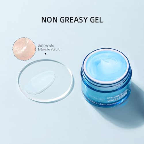 Hydro Boost Hyaluronic Acid Moisturizing Water Gel, Face Moisturizer For Oil Skin, Hyaluronic Acid Formula Combined With Water,Lightweight and 24 Hours Of Long-lasting Hydration-1.76Oz (Water Gel)