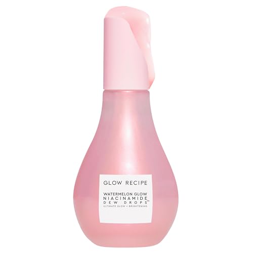 Glow Recipe Watermelon Niacinamide Dew Drops - Brightening, Plumping Hydrating Face Serum, Makeup Primer + Liquid Highlighter with Hyaluronic Acid - Dewy & Glowing Korean Skin Care (80ml)