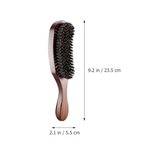 Men Beard Brush with Natural Boar Bristles for Facial Hair Styling and Massage Portable Beard & Mustache Comb with Comfortable Handle 9.25 Inch Grooming Tool for Skin Exfoliation