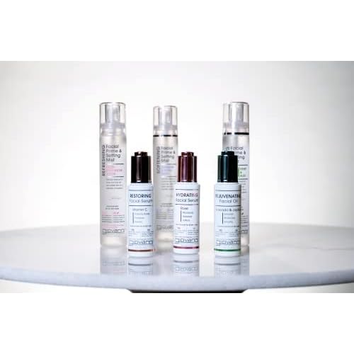 GIOVANNI Refreshing Facial Prime Setting Mist - Fresh Rose Water Spray For Face, Contains Rose Water & Aloe, Refreshing Facial Mist & Primer, Set & Refresh Skin for a Beautiful Complexion - 5 Fl oz