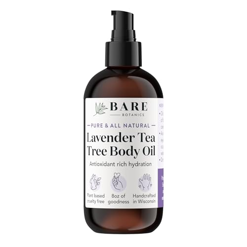 Bare Botanics Lavender Tea Tree Body Oil (Custom Formulated) + Unscented Body Salt Scrub