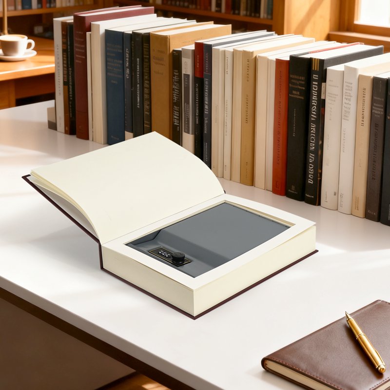 Large Decorative Book Safe with Combination Lock for Hidden Storage, 10.8 x 7.7 x 1.8 Inches
