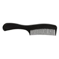 Medline Large-Tooth Comb with Handle, Black - Essential Hair Care Tool