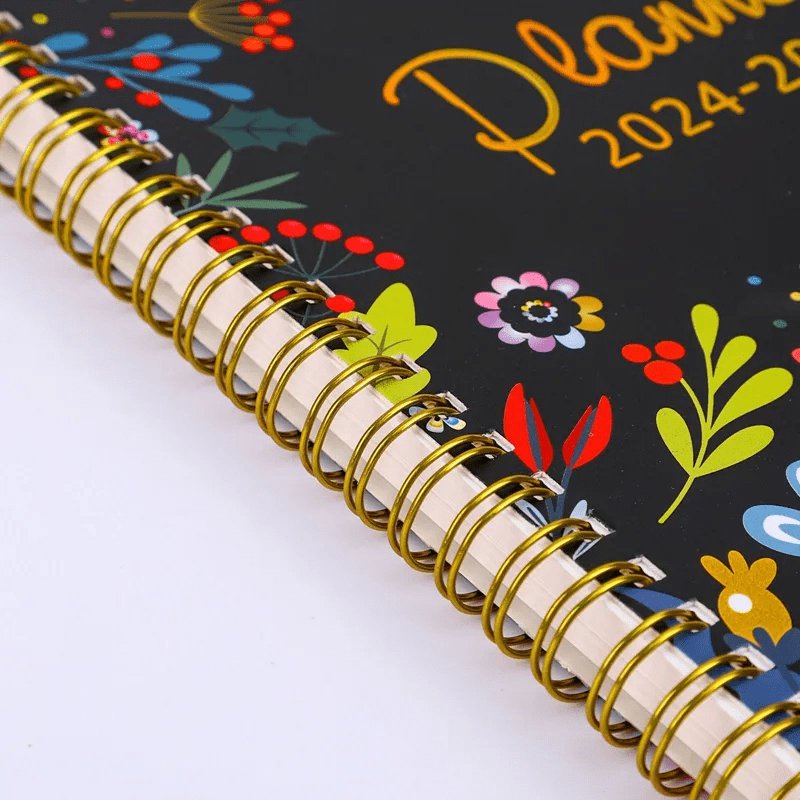 Large Weekly & Monthly Planner 2024-2026 Hardcover Spiral Organizer with Stickers & Pockets