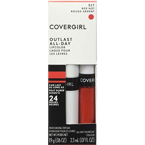 COVERGIRL Outlast All-Day Lip Color With Topcoat, Red Hot