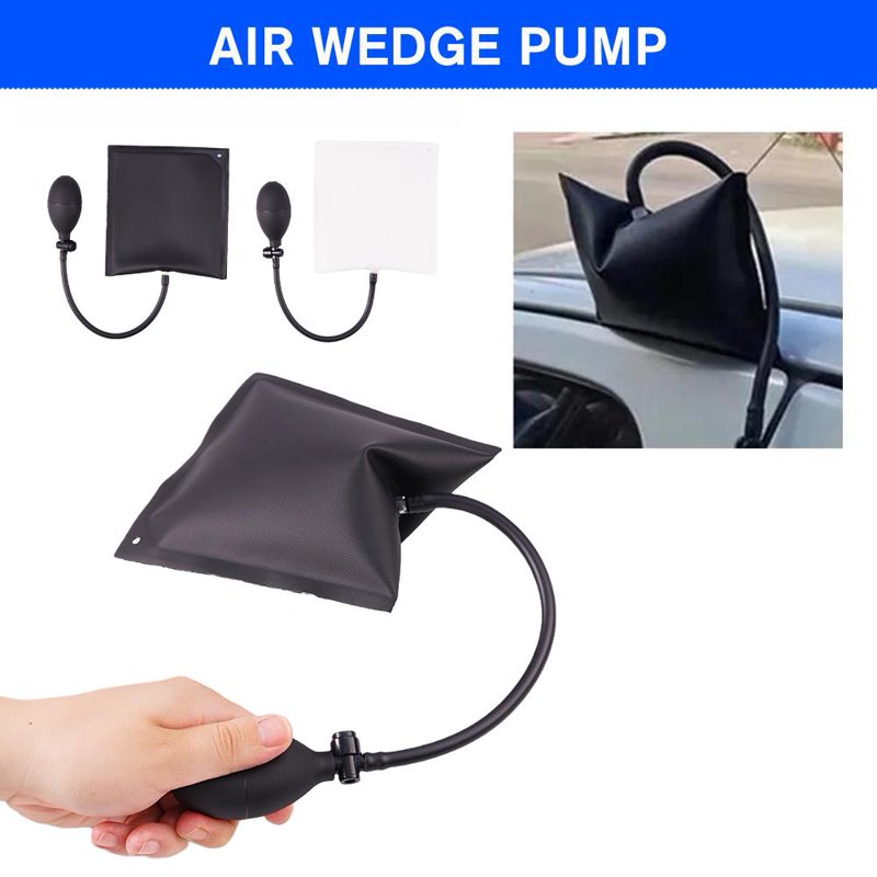 Inflatable Car Wedge Bag for Door and Window Alignment - Black
