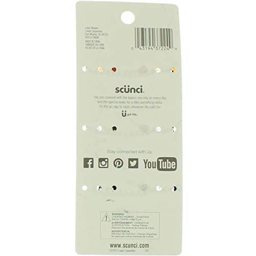 Scunci Effortless Beauty Jaw Hair Clips 3 ea (Pack of 4)