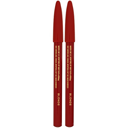 Maybelline New York Makeup Expert Wear Twin Eyebrow Pencils and Eyeliner Pencils, Blonde Shade, 0.06 Ounce, 2 Count (Pack of 1)