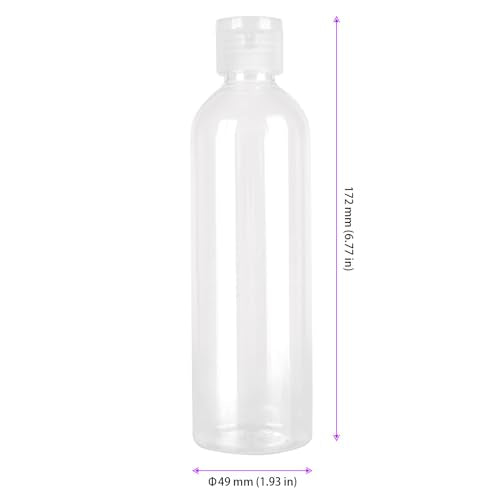 30 Pack 8 oz Clear Plastic Empty Bottles, Leak Proof Travel Size Bottles with Flip Cap for Body Wash, Shampoo, Lotion, Conditioner