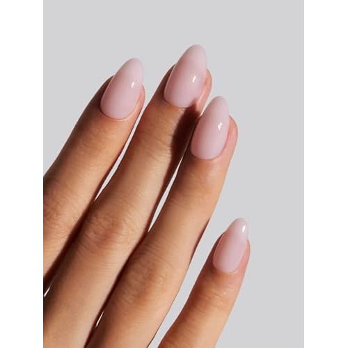 Press On Nails - Salon U-ltimate¢â | Bare Milk, Short Almond Nails, Reusable | 16 sizes - 32 Nails Kit with Glue and Sticky Tabs