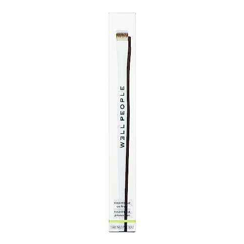 Well People Tightline Eye Brush, Dense, Flat Brush For Precise Lining Of Eyes & Brows, Use With Powder, Cream & Gel Products, Cruelty-free Bristles