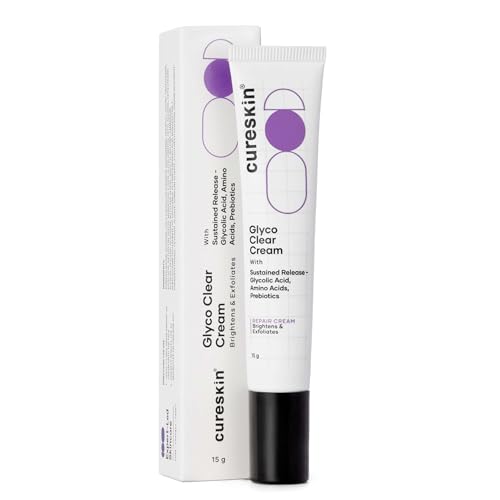 Cureskin Glyco Clear Cream | Repair Cream with Sustained Release | Glycolic Acid, Amino Acids and Prebiotics