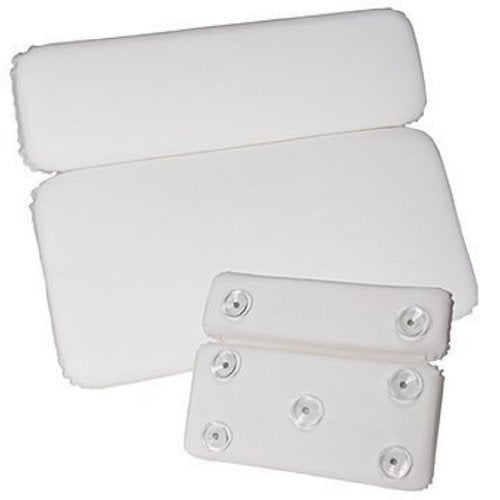 Luxury Comfort Large White Vinyl & Foam Relaxing Neck Spa Bath Pillow Hot Tub