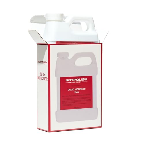 Notpolish Liquid Monomer for Acrylic Nails ? Professional Monomer Acrylic Nail Liquid, Low Odor, No MMA ? No Discoloration, EMA-Based Formula ? Manicure and Pedicure Supplies, Made in USA, 32 oz