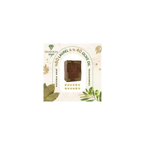 Anatolia Soap Organic Handmade Natural Castille Body For Men Women (%60 Laurel Oil And%40 Olive Oil)
