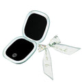 Makeup Mirror with Lights - Dual-Sided Green LED Pocket Mirror, 1X/5X Magnifying Travel Mirror, 3 Light Modes, Rechargeable Handheld Mirror for On-The-Go Makeup, Grooming, and Gifts