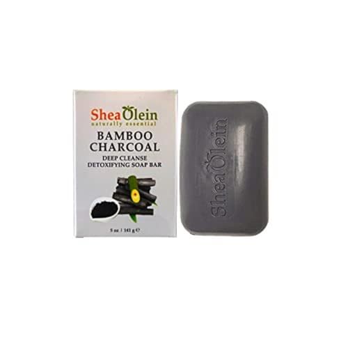 SheaOlein Naturally Essential BAMBOO CHARCOAL Deep Cleanse Detoxifying Soap Bar 5 oz