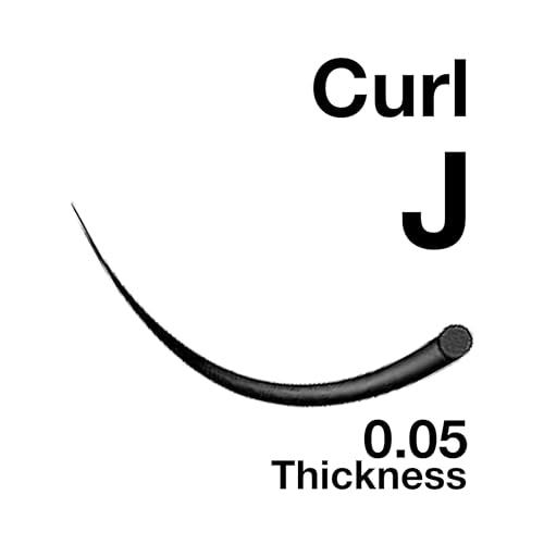 Lash Extensions 0.05mm Thickness J Curl 9mm Length Light-weight Volume Eyelashes For Eyelash Extensions(0.05,J,9mm)