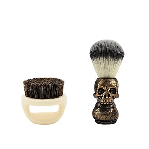 Zenzod ¢â SKULL themed STRAIGHT RAZOR KIT 6 piece Mens shaving set- Barber style for closest Shave possible with a straight edge razor - Perfect straight razor kit for beginners
