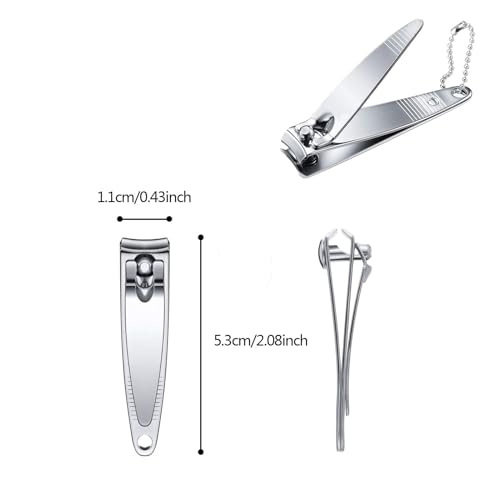Haploon Nail Clippers Bulk 120 Pcs Nail Cutters Bulk Nail Clippers with Chain Stainless Steel, Nail Clipper Cutter Set for Men Women with Keychain