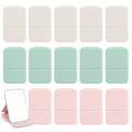 15 Pcs Compact Mirror Bulk, 4.2'' Folding Pocket Mirror for Women, Portable Makeup Mirror for Party Gift Camping Office Home (White Green Pink)